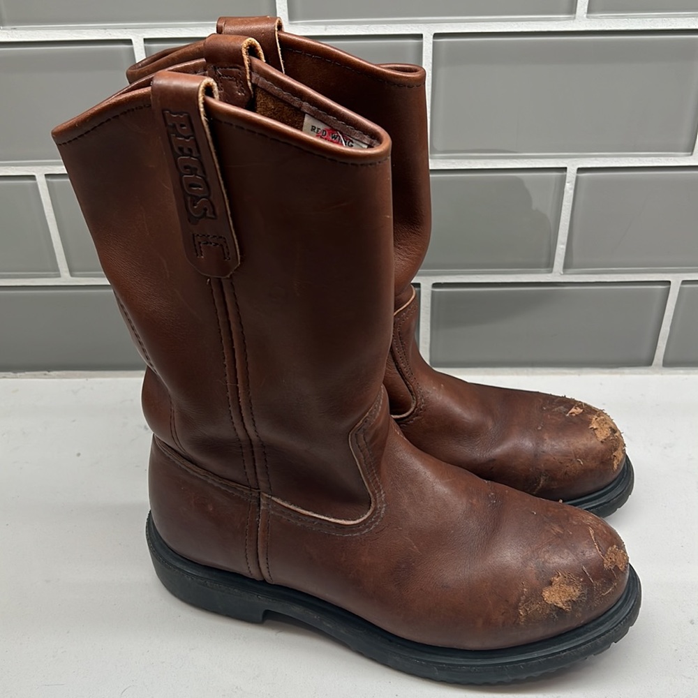 Red Wing Shoes Brown Leather Boots